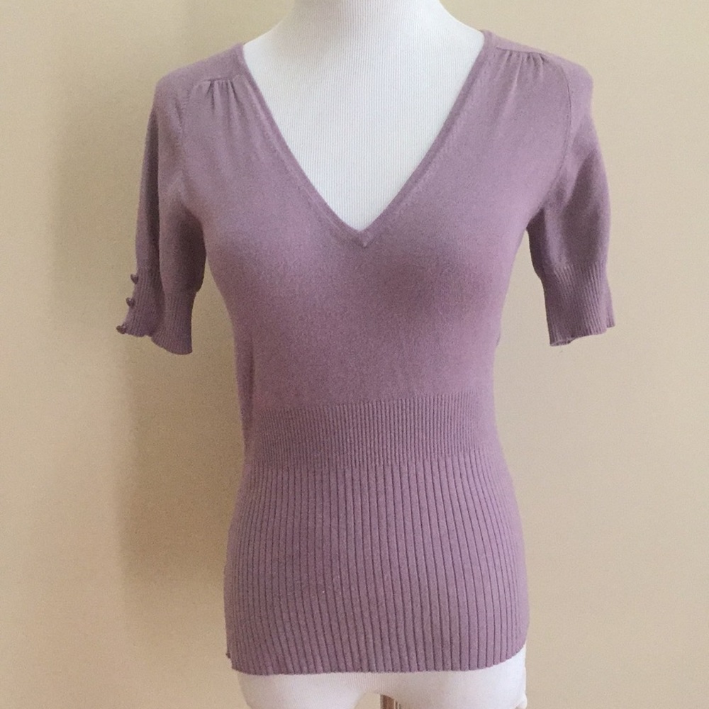 Mossimo Supply Co. Purple V-Neck Blouse